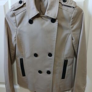 VINTAGE ANN TAYLOR CROPPED TRENCH, 0P, EUC